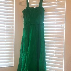 Jcrew Kelly Green maxi dress NWT